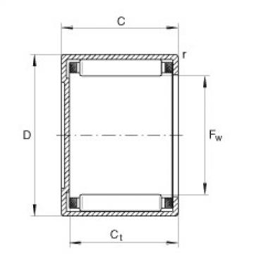 FAG Drawn cup needle roller bearings with closed end - BK0408