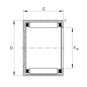 FAG Drawn cup needle roller bearings with closed end - BCE105