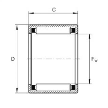 FAG Drawn cup needle roller bearings with open ends - SCE1010