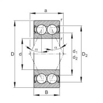 FAG Angular contact ball bearings - 30/8-B-2RSR-TVH