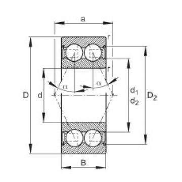 FAG Angular contact ball bearings - 30/6-B-2Z-TVH