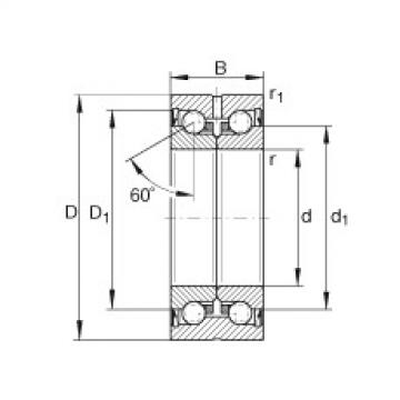 FAG Axial angular contact ball bearings - ZKLN0624-2Z-XL