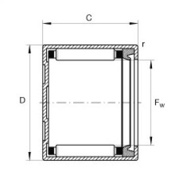 FAG Drawn cup needle roller bearings with closed end - BCE129-P