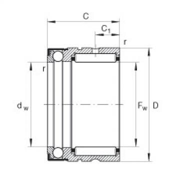 FAG Needle roller/axial ball bearings - NX35-Z-XL