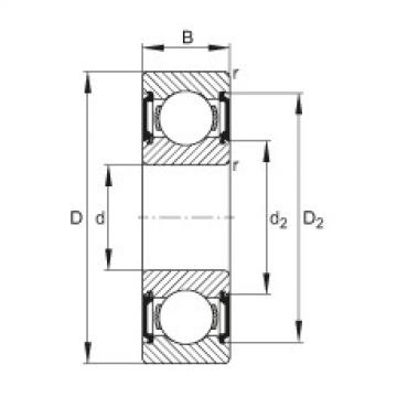 FAG Deep groove ball bearings - 6001-C-2BRS