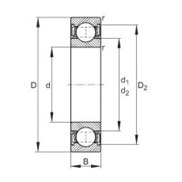 FAG Deep groove ball bearings - 6000-2RSR