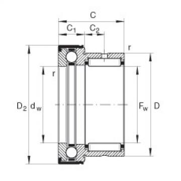 FAG Needle roller/axial ball bearings - NKX40-Z-XL