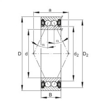 FAG Angular contact ball bearings - 3003-B-2RZ-TVH