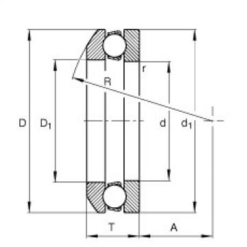 FAG Axial deep groove ball bearings - 53312 + U312