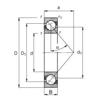 FAG Angular contact ball bearings - 71813-B-TVH