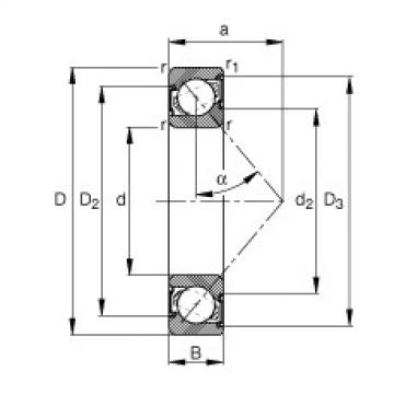 FAG Angular contact ball bearings - 7303-B-XL-2RS-TVP