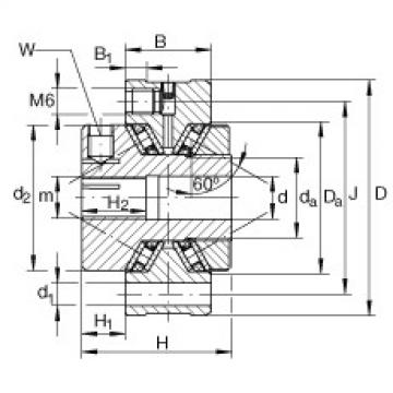 FAG Axial conical thrust cage needle roller bearings - ZAXFM1255