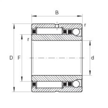 FAG Needle roller/angular contact ball bearings - NKIA59/22-XL