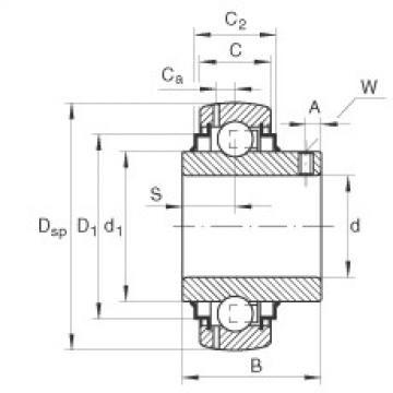 FAG Radial insert ball bearings - GYE25-XL-KRR-B