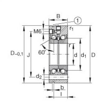 FAG Axial angular contact ball bearings - ZKLF40100-2RS-XL