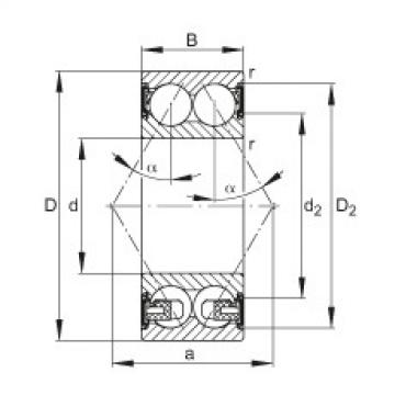 FAG Angular contact ball bearings - 3208-BD-XL-2HRS-TVH