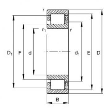 FAG Cylindrical roller bearings - NJ203-E-XL-TVP2