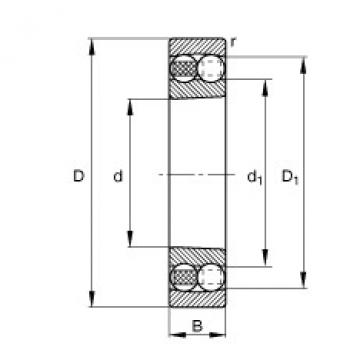 FAG Self-aligning ball bearings - 1207-K-TVH-C3