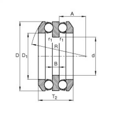 FAG Axial deep groove ball bearings - 54313 + U313