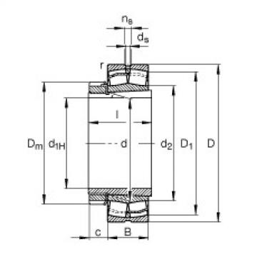 FAG Spherical roller bearings - 21308-E1-XL-K + H308