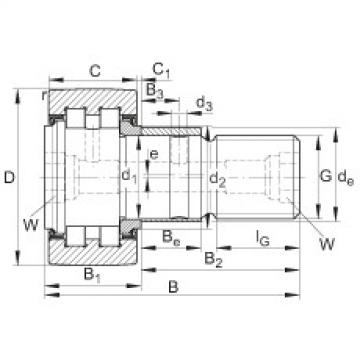 FAG Stud type track rollers - PWKRE47-2RS