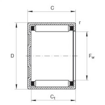 FAG Drawn cup needle roller bearings with closed end - BK2526