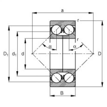 FAG Angular contact ball bearings - 3315-DA-MA