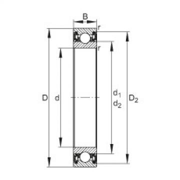 FAG Deep groove ball bearings - 61809-2RZ-Y