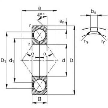 FAG Four point contact bearings - QJ218-XL-N2-TVP