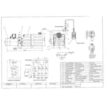 12V Double Acting Hydraulic Power Unit, Dump Trailer, 8 Liter Metal Tank, OEM ve