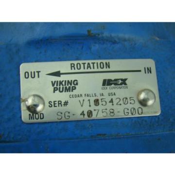 NEW IDEX VIKING HYDRAULIC PUMP   .63&#034; SHAFT SG-40758-G00