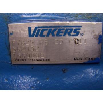 REUILT VICKERS VARIABLE DISPLACMENT AXIAL PISTON PUMP PVB29-RS-20-CC11 PVB29