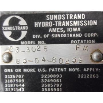 SAUER SUNDSTRAND HYDROLIC MOTOR, 23-3028, 5000 PSI RELIEF, 21 SPLINE SHAFT