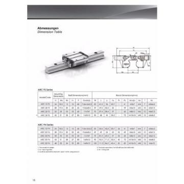 Linear Guide - Recirculating ball bearing - ARC30-FS rail + car) -