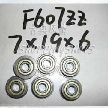 10pc F607ZZ 7x19x6 Flanged 7*19*6 mm F607Z Miniature Ball Radial Bearing F607 ZZ