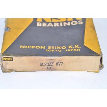 NSK 6020 ZZ NR Radial Deep Groove Ball Bearing - 100 mm ID, 150 mm OD, 24 mm