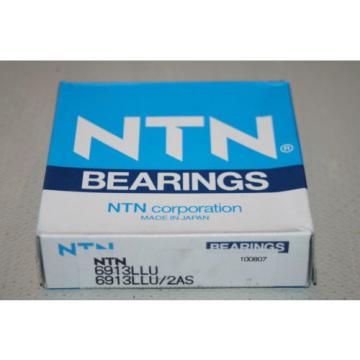 NTN 6913 LLU/2AS Sealed Radial Deep Groove Bearing 6913LLU  * NEW *