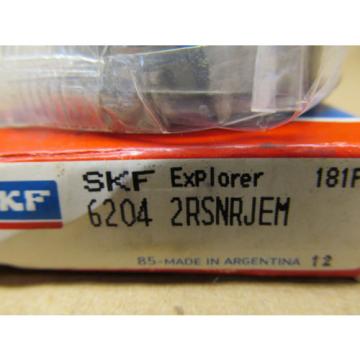 1 NIB SKF 6204 2RSNRJEM 62042RSNRJEM RADIAL/DEEP GROOVE BALL BEARING