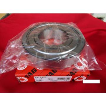 Fag 6312-2ZR, Single Row Radial Bearing (=2 SKF 2Z, NSK ZZ,NTN,Fafnir 312 KDD)