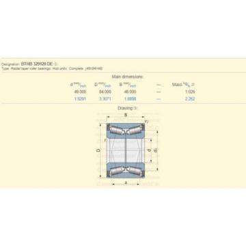 SKF BTHB 329129 DE (49X84X48) Radial taper roller bearings BRAND NEW SKF