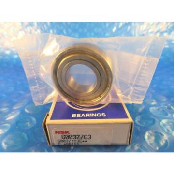 NSK 6003ZZ C3, Single Row Radial Bearing, (=2 SKF2Z, NTN, Fafnir Timken 9103KDD)