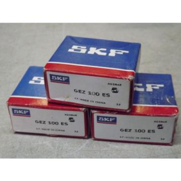 SKF GEZ 100 ES Radial Spherical Plain Bearing GEZ100ES NEW Lot of 3