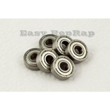 Set of (6) 608ZZ Radial Bearing for 3D Printer. Prusa Mendel. RepRap. USA Seller