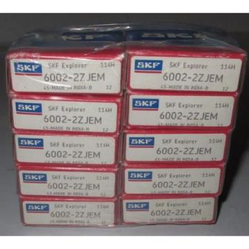 SKF 6002 2ZJEM Radial Ball Bearing Bearings 6002-2Z/C3HT 15mm x 32mm x 9mm NIB