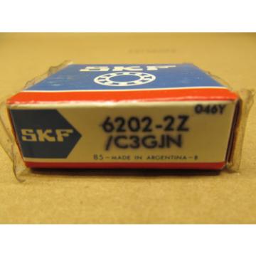 1 NIB SKF 6202-2Z/C3GJN 62022Z/C3GJN RADIAL/DEEP GROOVE BALL BEARING 15MM ID