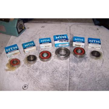 (6) NEW NTN SEALED RADIAL BALL BEARINGS 6206ZZC3/EM 6304LLUC3/L627 6302LLBC3/EM