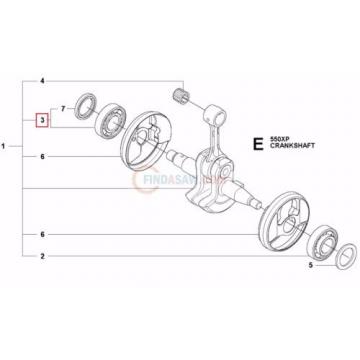 Husqvarna 555 CRANKSHAFT BALL BEARING &amp; RADIAL SEAL 525 43 42-01