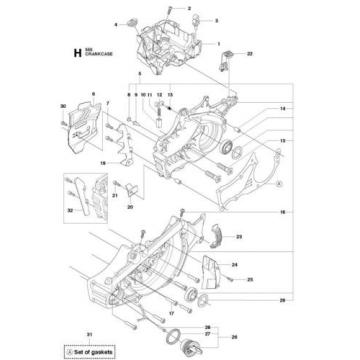 Husqvarna 555 CRANKCASE BALL BEARING RADIAL SEAL 525 39 12-01