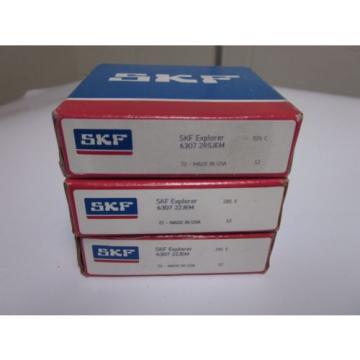 SKF 6307-2ZJEM  Shielded/ 6307 2RSJEM Sealed- Deep Groove Radial Ball Bearings