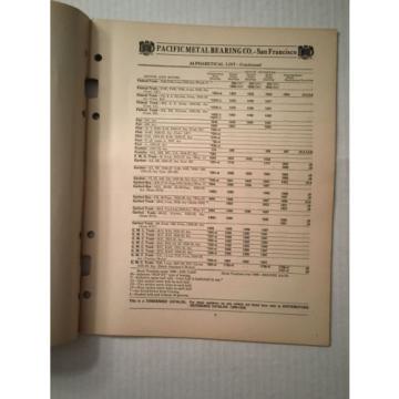 1929 PMB Motor Bearings Catalog Guide Book